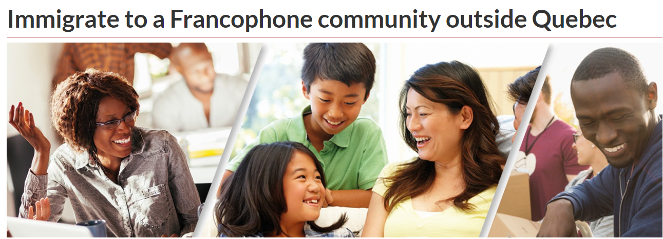 IMMIGRATE TO FRANCOPHONE COMMUNITY OUTSIDE QUEBEC