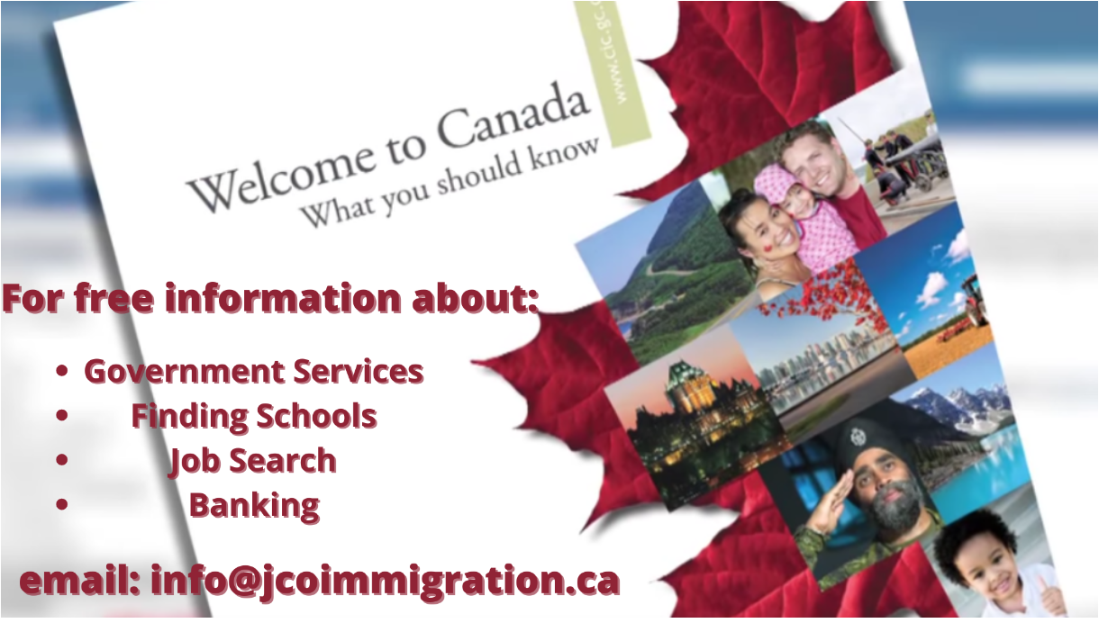 CANADA NEWCOMERS INFO
